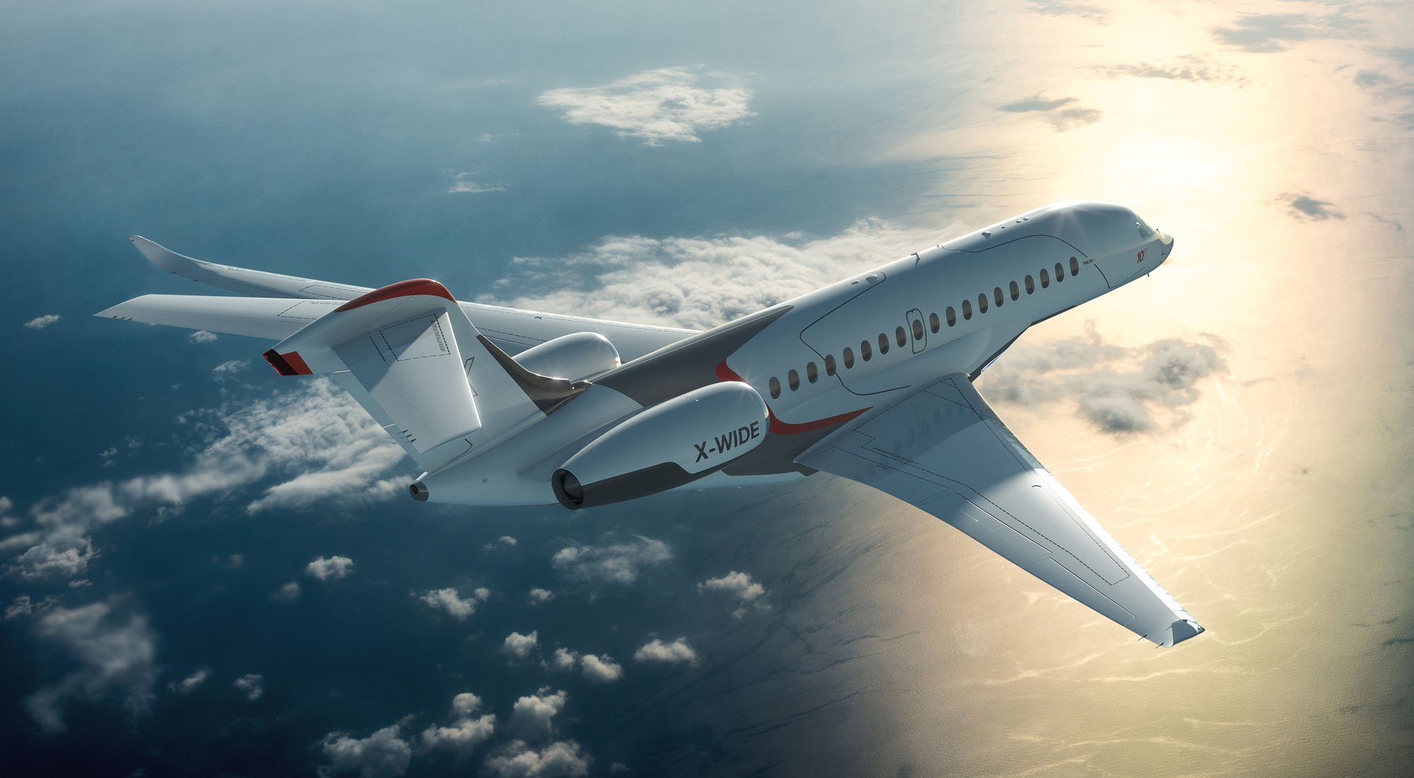 New private jet Falcon 10X